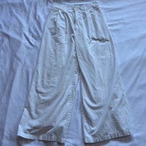 Lulu's Elegant White Linen Trousers Women’s Sz Small